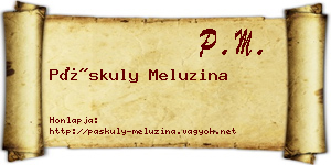 Páskuly Meluzina névjegykártya